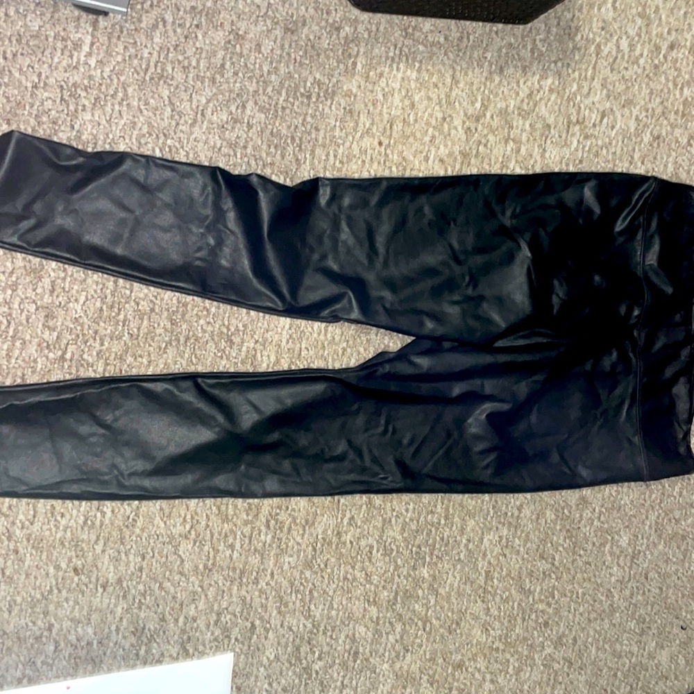 NWOT pleather / Faux leather black leggings